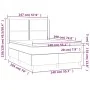 Box spring bed with cream fabric mattress 140x190 cm by , Beds and slatted bases - Ref: Foro24-3131910, Price: 478,74 €, Disc...