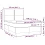 Box spring bed mattress and LED lights cream fabric 140x190 cm by , Beds and slatted bases - Ref: Foro24-3135354, Price: 470,...