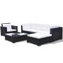 6-teiliges Gartenmöbel-Set und schwarze Kissen aus synthetischem Rattan von vidaXL, Gartensets - Ref: Foro24-41874, Preis: 62...
