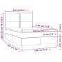 Box spring bed with cream fabric mattress 140x190 cm by , Beds and slatted bases - Ref: Foro24-3141694, Price: 445,34 €, Disc...