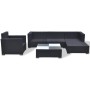 6-teiliges Gartenmöbel-Set und schwarze Kissen aus synthetischem Rattan von vidaXL, Gartensets - Ref: Foro24-41874, Preis: 62...