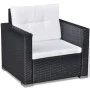 6-teiliges Gartenmöbel-Set und schwarze Kissen aus synthetischem Rattan von vidaXL, Gartensets - Ref: Foro24-41874, Preis: 62...