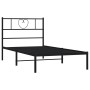 Estructura de cama con cabecero metal negro 80x200 cm de , Camas y somieres - Ref: Foro24-355454, Precio: 59,92 €, Descuento: %