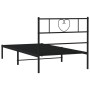 Bed frame with black metal headboard 80x200 cm by , Beds and slatted bases - Ref: Foro24-355454, Price: 59,98 €, Discount: %