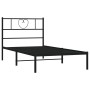 Estructura de cama con cabecero metal negro 90x200 cm de , Camas y somieres - Ref: Foro24-355456, Precio: 64,17 €, Descuento: %