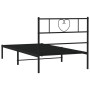 Estructura de cama con cabecero metal negro 90x200 cm de , Camas y somieres - Ref: Foro24-355456, Precio: 64,17 €, Descuento: %