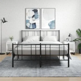 Nightstands 2 pcs glossy white engineered wood 40x35x50 cm by , Nightstands - Ref: Foro24-830737, Price: 49,21 €, Discount: %