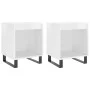 Mesitas noche 2 uds madera ingeniería blanco brillo 40x35x50 cm de , Mesitas de noche - Ref: Foro24-830737, Precio: 49,21 €, ...
