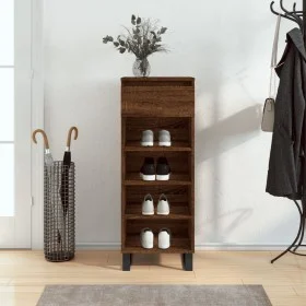 Brown oak plywood shoe rack furniture 40x36x105 cm by , Shoe racks and shoe organizers - Ref: Foro24-831475, Price: 56,47 €, ...