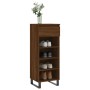 Mueble zapatero madera contrachapada roble marrón 40x36x105 cm