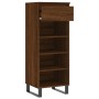Mueble zapatero madera contrachapada roble marrón 40x36x105 cm
