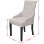 Esszimmerstühle 2 Einheiten cremegrauer Stoff von vidaXL, Essstühle - Ref: Foro24-242402, Preis: 325,56 €, Rabatt: %