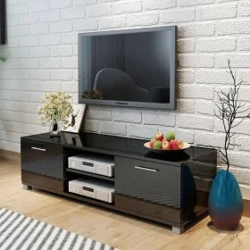 Hochglanzschwarzer TV-Schrank 120x40,5x35 cm von vidaXL, TV-Möbel - Ref: Foro24-243042, Preis: 132,30 €, Rabatt: %