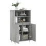 Aparador alto de madera contrachapada gris Sonoma 60x36x110 cm de , Aparadores - Ref: Foro24-831482, Precio: 76,61 €, Descuen...