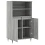 Aparador alto de madera contrachapada gris Sonoma 60x36x110 cm de , Aparadores - Ref: Foro24-831482, Precio: 76,61 €, Descuen...