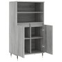 Tall Sonoma Gray Plywood Sideboard 60x36x110 cm by , Sideboards - Ref: Foro24-831482, Price: 77,27 €, Discount: %
