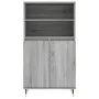 Aparador alto de madera contrachapada gris Sonoma 60x36x110 cm de , Aparadores - Ref: Foro24-831482, Precio: 76,61 €, Descuen...