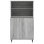 Hohes Sideboard aus Sperrholz in Sonoma-Grau, 60 x 36 x 110 cm von , Sideboards - Ref: Foro24-831482, Preis: 77,27 €, Rabatt: %