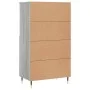 Aparador alto de madera contrachapada gris Sonoma 60x36x110 cm de , Aparadores - Ref: Foro24-831482, Precio: 76,61 €, Descuen...