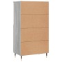 Hohes Sideboard aus Sperrholz in Sonoma-Grau, 60 x 36 x 110 cm von , Sideboards - Ref: Foro24-831482, Preis: 77,27 €, Rabatt: %