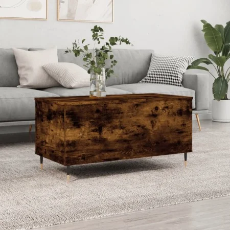 Couchtisch aus geräuchertem Eichensperrholz, 90 x 44,5 x 45 cm von , Couchtisch - Ref: Foro24-830969, Preis: 66,82 €, Rabatt: %