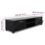 Glossy black TV cabinet 120x40.5x35 cm by vidaXL, TV Furniture - Ref: Foro24-243042, Price: 115,87 €, Discount: %