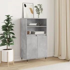 Concrete gray plywood tall sideboard 60x36x110 cm by , Sideboards - Ref: Foro24-831480, Price: 71,66 €, Discount: %