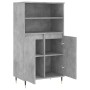 Hohes Sideboard aus betongrauem Sperrholz, 60 x 36 x 110 cm von , Sideboards - Ref: Foro24-831480, Preis: 72,50 €, Rabatt: %