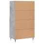 Concrete gray plywood tall sideboard 60x36x110 cm by , Sideboards - Ref: Foro24-831480, Price: 72,50 €, Discount: %