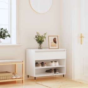 White plywood shoe cabinet 70x36x60 cm by , Shoe racks and shoe organizers - Ref: Foro24-831428, Price: 54,78 €, Discount: %