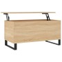 Mesa de centro madera contrachapada roble Sonoma 90x44,5x45 cm de , Mesas de centro - Ref: Foro24-830983, Precio: 65,23 €, De...