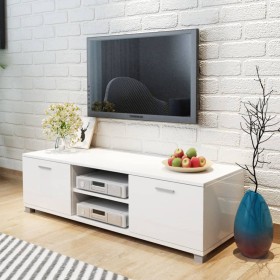 TV stand in glossy white, 140x40.5x35 cm by vidaXL, TV Furniture - Ref: Foro24-243043, Price: 137,35 €, Discount: %
