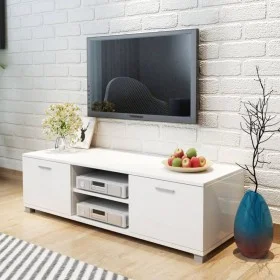 Weißes glänzendes TV-Möbel 140x40,5x35 cm von vidaXL, TV-Möbel - Ref: Foro24-243043, Preis: 118,50 €, Rabatt: %