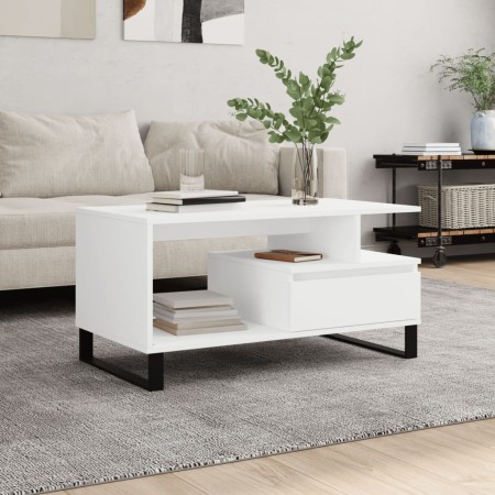 Couchtisch aus weißem Sperrholz, 90 x 49 x 45 cm von , Couchtisch - Ref: Foro24-831028, Preis: 75,31 €, Rabatt: %
