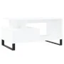 Mesa de centro madera contrachapada blanca 90x49x45 cm de , Mesas de centro - Ref: Foro24-831028, Precio: 73,07 €, Descuento: %