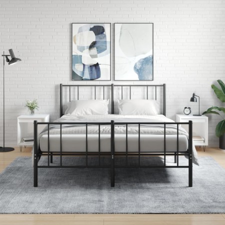 Nightstands 2 pcs glossy white engineered wood 40x35x50 cm by , Nightstands - Ref: Foro24-830721, Price: 42,22 €, Discount: %