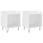 Nightstands 2 pcs glossy white engineered wood 40x35x50 cm by , Nightstands - Ref: Foro24-830721, Price: 42,22 €, Discount: %