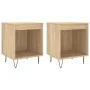 Nachttische, 2 Stück, Holzwerkstoff, Sonoma-Eiche, 40 x 35 x 50 cm von , Nachttische - Ref: Foro24-830723, Preis: 45,56 €, Ra...
