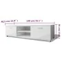 Weißes glänzendes TV-Möbel 140x40,5x35 cm von vidaXL, TV-Möbel - Ref: Foro24-243043, Preis: 135,23 €, Rabatt: %