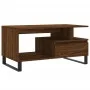 Mesa de centro madera contrachapada roble marrón 90x49x45 cm de , Mesas de centro - Ref: Foro24-831035, Precio: 64,47 €, Desc...