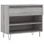 Mueble zapatero madera contrachapada gris Sonoma 70x36x60 cm de , Zapateros y organizadores de calzado - Ref: Foro24-831442, ...