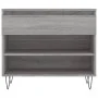 Mueble zapatero madera contrachapada gris Sonoma 70x36x60 cm de , Zapateros y organizadores de calzado - Ref: Foro24-831442, ...