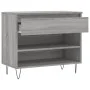 Mueble zapatero madera contrachapada gris Sonoma 70x36x60 cm de , Zapateros y organizadores de calzado - Ref: Foro24-831442, ...