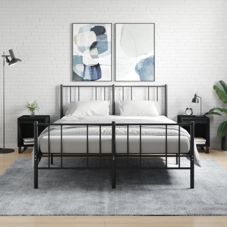 Mesitas de noche 2 uds madera de ingeniería negro 40x35x50 cm de , Mesitas de noche - Ref: Foro24-830735, Precio: 48,79 €, De...