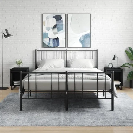 Nachttische 2 Stk. Holzwerkstoff schwarz 40x35x50 cm von , Nachttische - Ref: Foro24-830735, Preis: 48,35 €, Rabatt: %