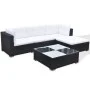 5-piece garden furniture set and black synthetic rattan cushions by vidaXL, Garden sets - Ref: Foro24-41872, Price: 518,74 €,...