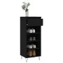 Black plywood shoe cabinet 40x36x105 cm by , Shoe racks and shoe organizers - Ref: Foro24-831461, Price: 42,24 €, Discount: %