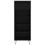 Black plywood shoe cabinet 40x36x105 cm by , Shoe racks and shoe organizers - Ref: Foro24-831461, Price: 42,24 €, Discount: %