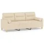 3-seater sofa with cream fabric cushions 180 cm by , Sofas - Ref: Foro24-3200831, Price: 271,69 €, Discount: %
