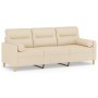 3-Sitzer-Sofa mit cremefarbenen Stoffkissen 180 cm von , Sofas - Ref: Foro24-3200831, Preis: 275,94 €, Rabatt: %